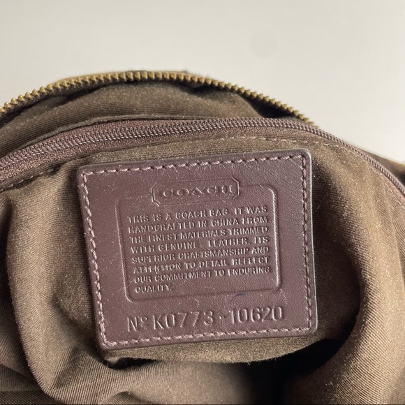 Coach Brown Canvas Big Monogram Gold Hardware Square Shoulder Bag K0773-10620 - Picture 9 of 12